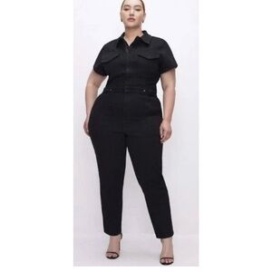 Women's Black Jumpsuit The Good American